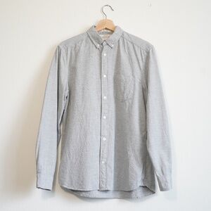 Casual Grey Button-Up Shirt